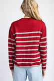 Striped Sweater Top | Merlot