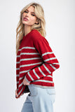 Striped Sweater Top | Merlot