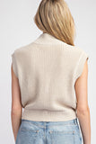 Mock Neck Crop Sweater Top | Oatmeal