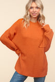 Legging Approved Long Knit Top | Pumpkin