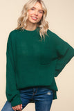 Legging Approved Long Knit Top | Hunter Green