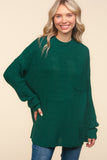 Legging Approved Long Knit Top | Hunter Green