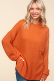 Legging Approved Long Knit Top | Pumpkin