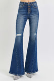 Risen Jeans | Tummy Control High Rise Button Fly Flare