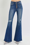 Risen Jeans | Tummy Control High Rise Button Fly Flare