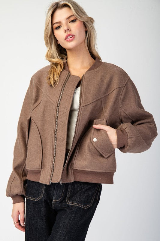Solid Bomber Jacket | Coco