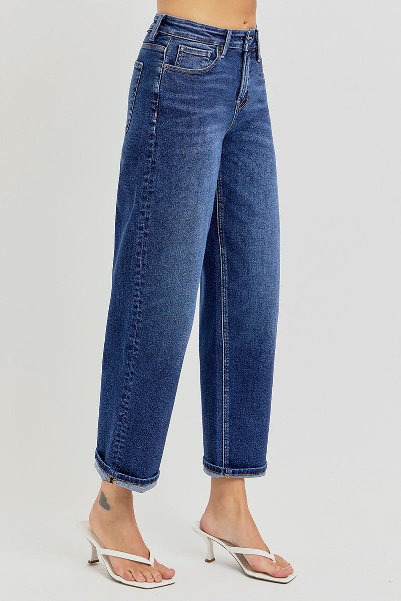 Risen Jeans | High Rise Crop Boyfriend Cuffed
