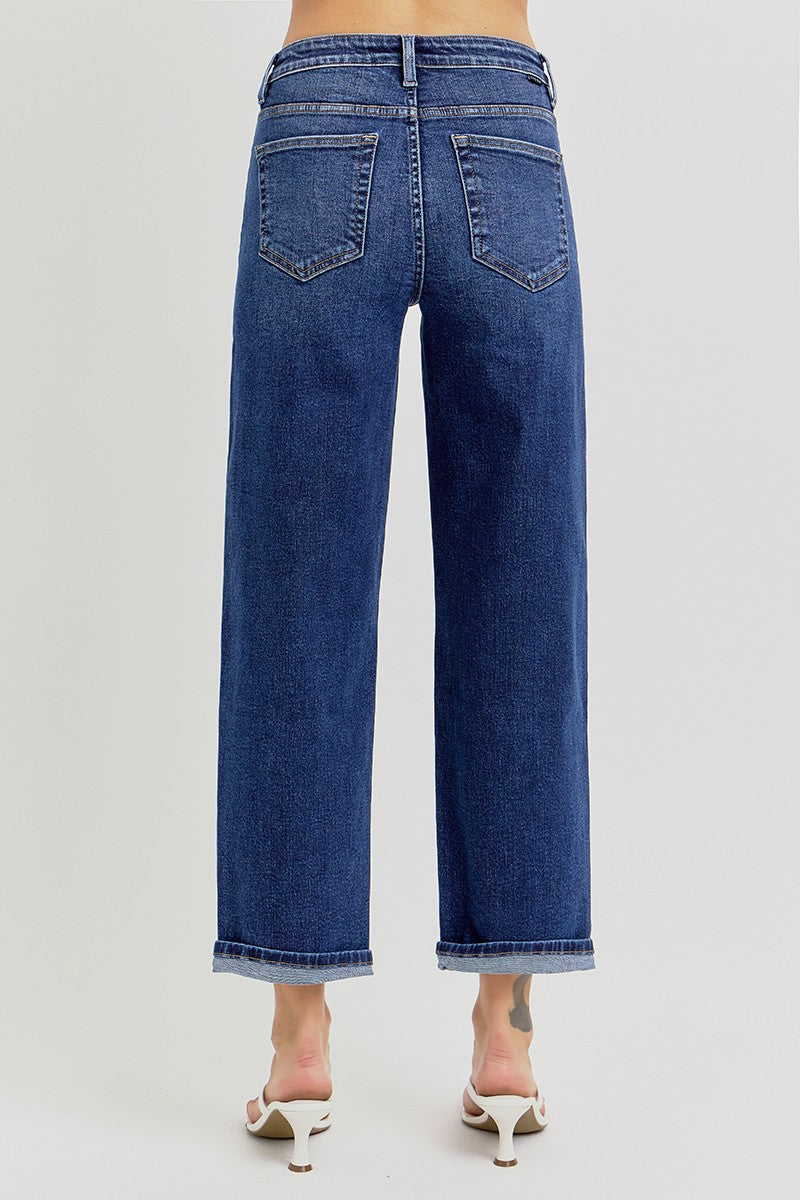 Risen Jeans | High Rise Crop Boyfriend Cuffed
