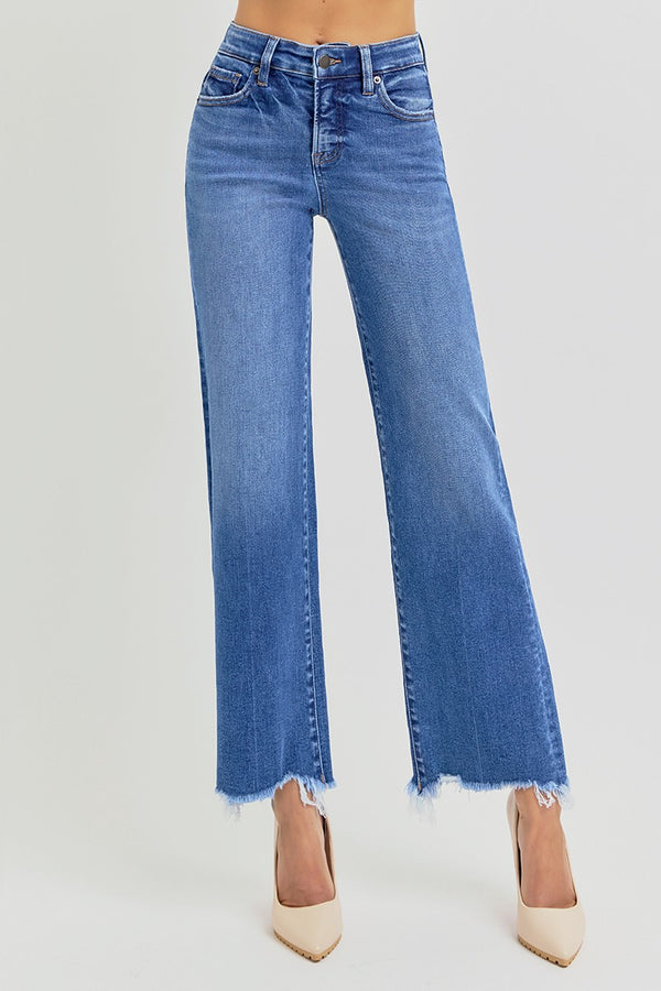 Risen Jeans | Tummy Control High Rise Ankle Straight