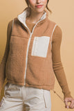 Reversible Sherpa Vest | Camel