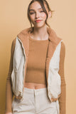 Reversible Sherpa Vest | Camel