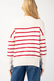 Striped Sweater Top | Scarlet+Cream