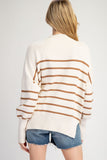 Striped Sweater Top | Oatmeal+Cream