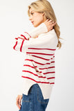 Striped Sweater Top | Scarlet+Cream