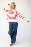 Striped Sweater Top | Scarlet+Cream