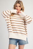 Striped Sweater Top | Oatmeal+Cream