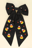 Candy Corn Embellished Bow | Black