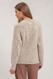 Speckle Knit Mock Neck Sweater | Oatmeal