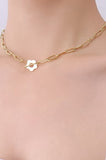 Chain Flower Toggle | Gold Necklace