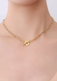 Chain Flower Toggle | Gold Necklace