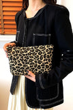 Checkered Cosmetic Bag | Leopard