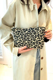 Checkered Cosmetic Bag | Leopard