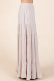 Tiered Flowy Smocked Maxi Skirt | Natural