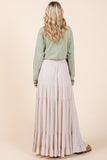 Tiered Flowy Smocked Maxi Skirt | Natural