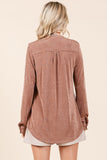 Slinky Ribbed Knit Top | Mocha