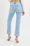 Risen Jeans | High Rise Tummy Control Straight Cuffed