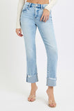 Risen Jeans | High Rise Tummy Control Straight Cuffed