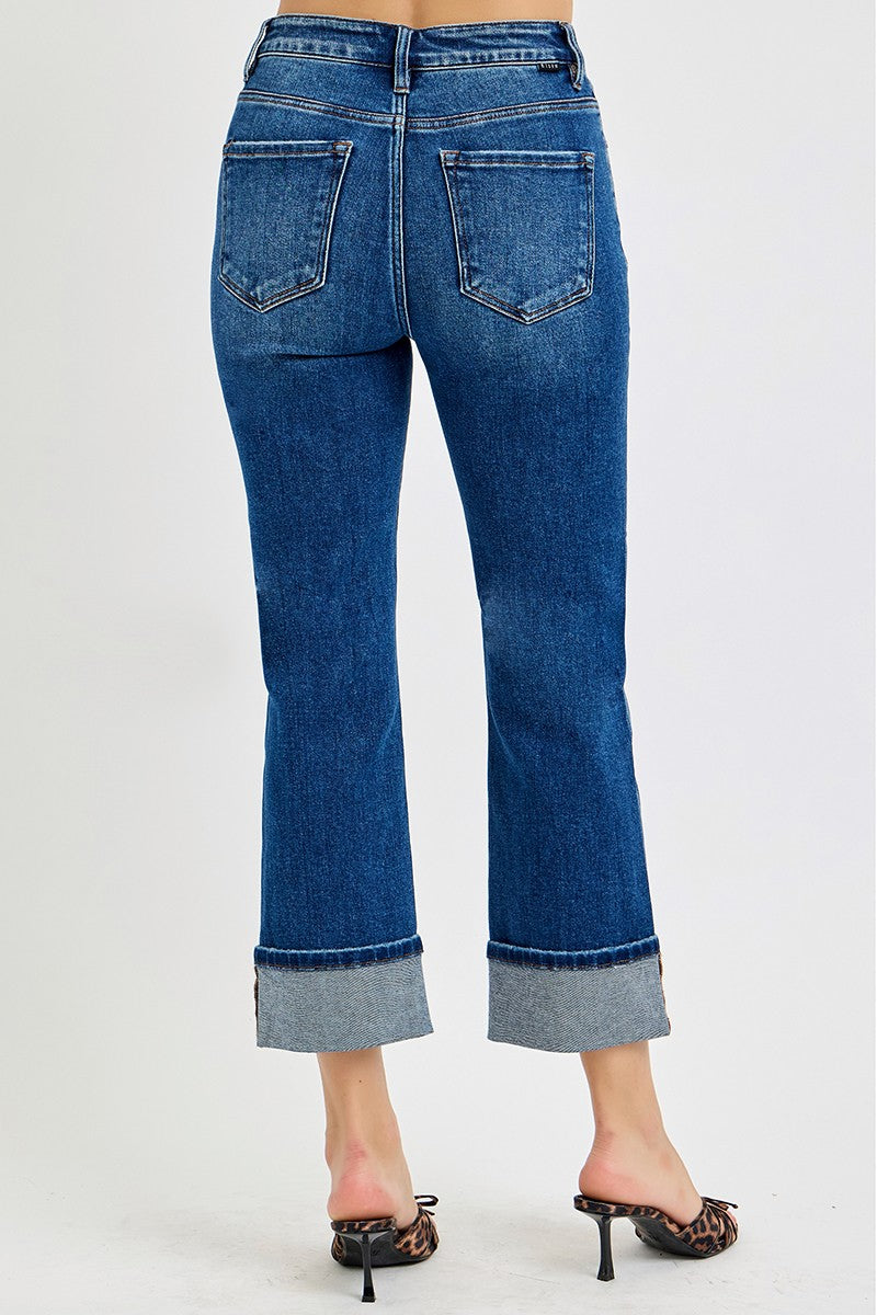 Risen Jeans | High Rise Ankle Straight Cuffed
