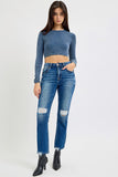 Risen Jeans | High Rise Crop Straight