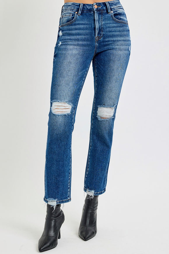 Risen Jeans | High Rise Crop Straight