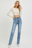 Risen Jeans | Tummy Control High Rise Straight Distressed