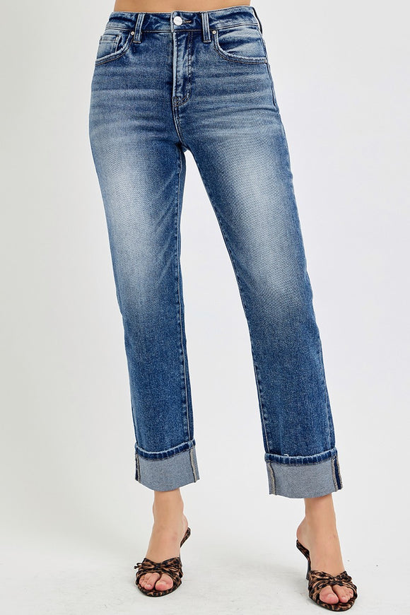 Risen Jeans | Tummy Control High Rise Crop Straight