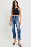 Risen Jeans | Tummy Control High Rise Crop Straight