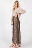 Straight Slip Maxi Skirt | Leopard