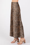 Straight Slip Maxi Skirt | Leopard