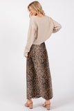 Straight Slip Maxi Skirt | Leopard