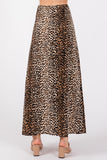 Straight Slip Maxi Skirt | Leopard