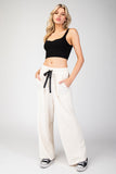 Textured Ribbon Top+Pant 2pc Set | Cream