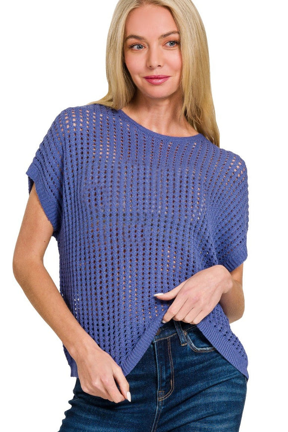 Crochet Knit Hollow Top | Marlin