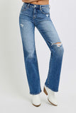 Risen Jeans | Tummy Control High Rise Straight Distressed