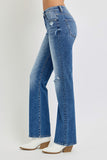 Risen Jeans | Tummy Control High Rise Straight Distressed