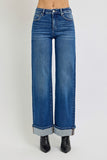 Risen Jeans | Tummy Control Wide Leg Cuffed