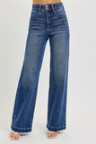 Risen Jeans | High Rise Wide Tummy Control Double Waistband