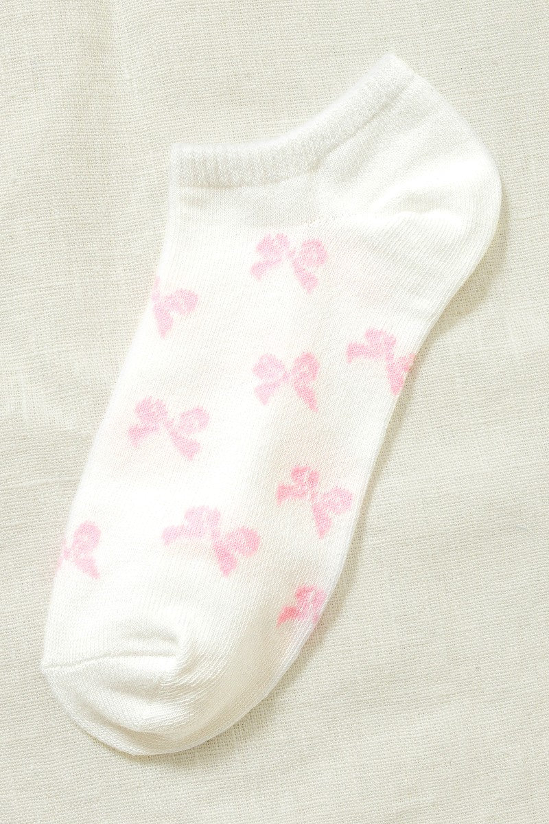 *DOORBUSTER DEAL | Ribbed Bow Socks | White