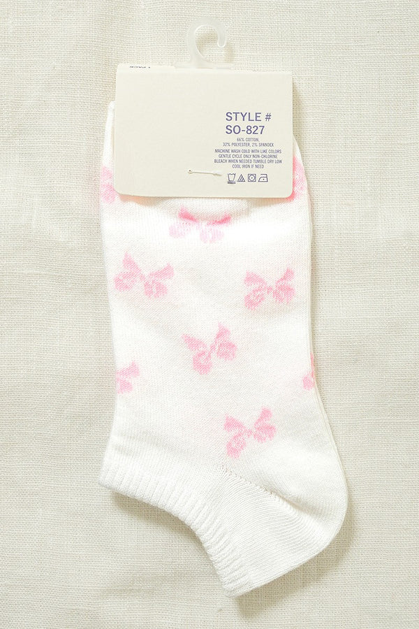 *DOORBUSTER DEAL | Ribbed Bow Socks | White