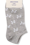 *DOORBUSTER DEAL | Ribbed Bow Socks | Heather Grey